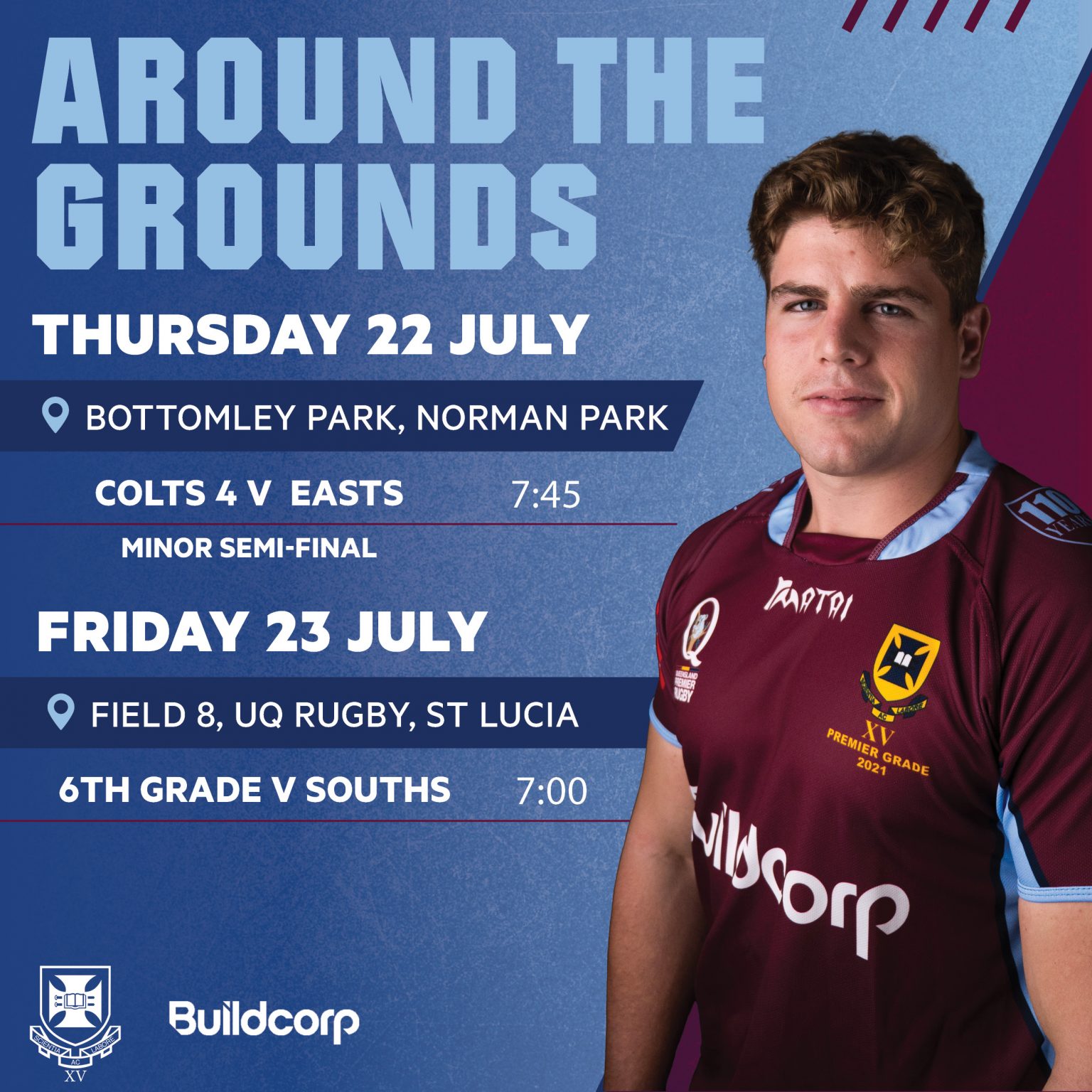 Round 15 v GPS Around The Grounds UQ Rugby Club Brisbane