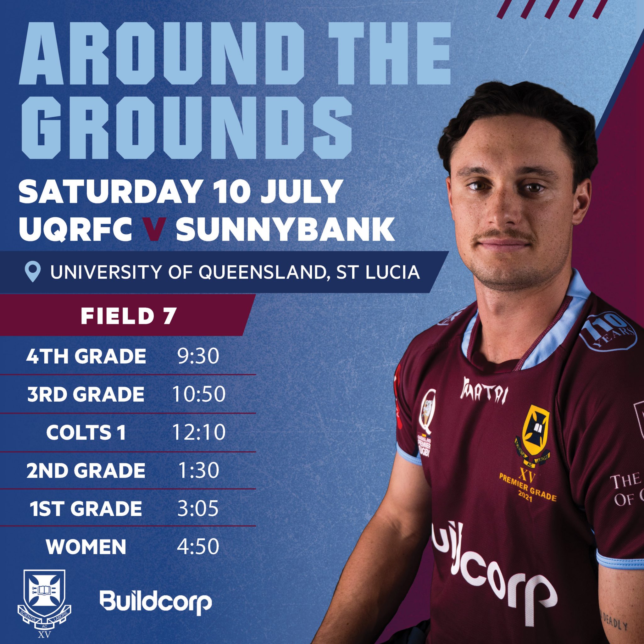 Round 14 v Sunnybank Around the Grounds UQ Rugby Club Brisbane