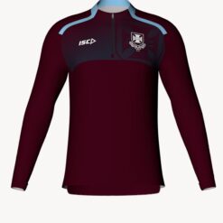 UQ Rugby Quarter Zip Training Top Maroon